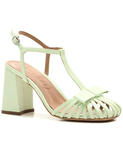 Shop Vicenza Ilheus Leather Sandal In Green