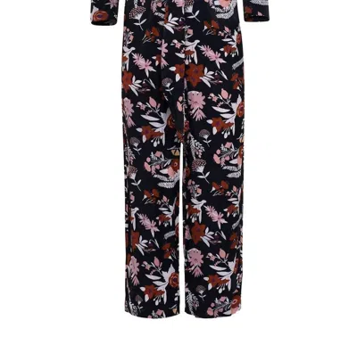 Carolina K Elis Jumpsuit In Dusty Floral Black In Multi