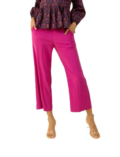 Shop Laroque Carson Crop Pants In Magenta In Pink