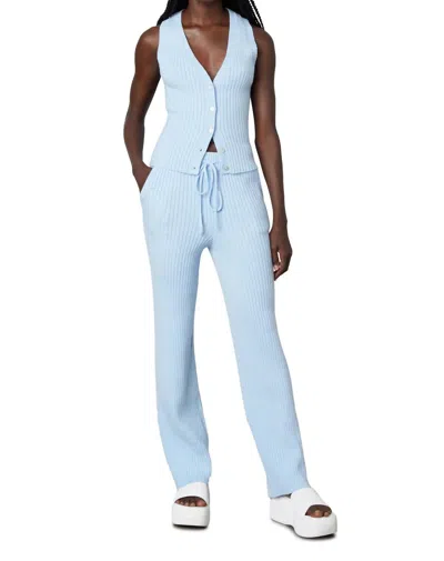 Shop Nia Ribbed Sweater Pant In Chambray In Blue