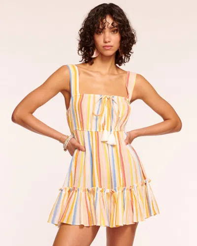 Shop Ramy Brook Dixie Coverup Mini Dress In Pastel Stripe