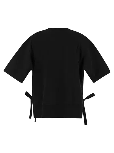 Shop Colmar Cotton Blend Short Sleeved Sweatshirt In Black
