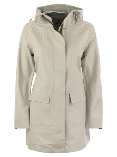 Shop K-way K Way Thersa Hooded Jacket In Ice