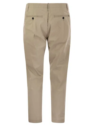 Shop Dondup Ben Carrot Poplin Trousers In Sand