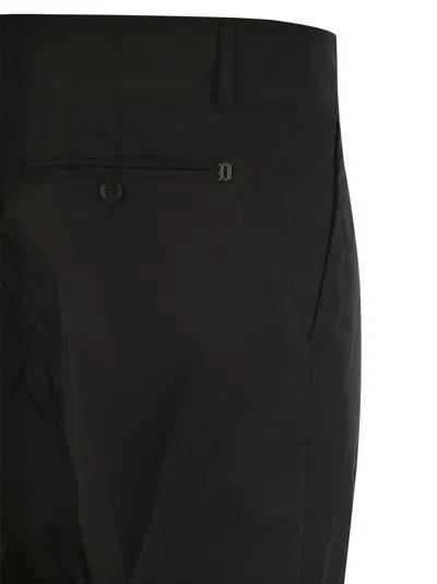 Shop Dondup Ben Carrot Poplin Trousers In Black