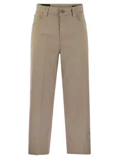 Dondup Belt Loop Belt Casual Pants In Beige
