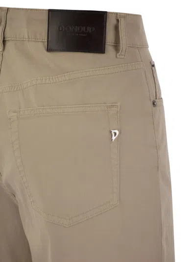 Dondup Belt Loop Belt Casual Pants In Beige