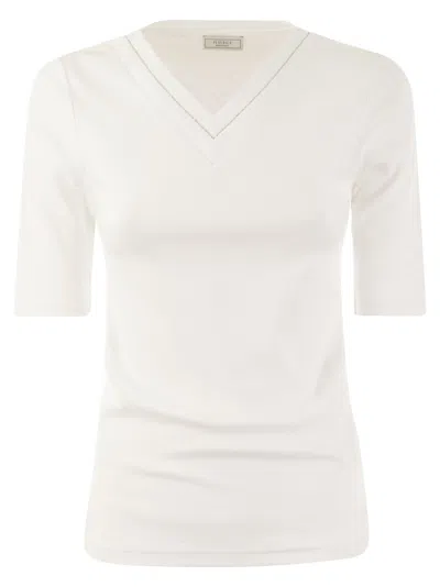 Shop Peserico T Shirt Bianco In White