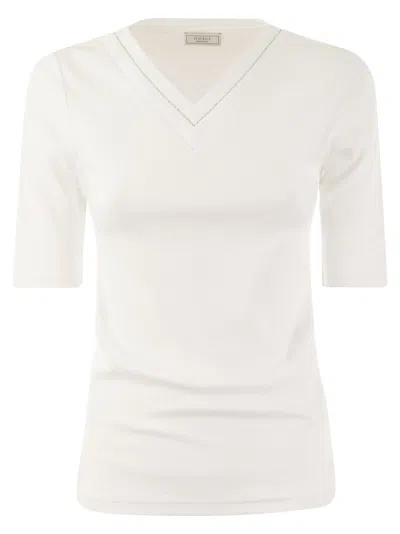 Peserico T-shirt Bianco In White