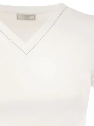 Peserico T-shirt Bianco In White