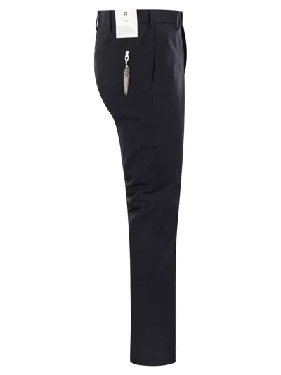 Pt Pantaloni Torino Dieci Cotton Trousers In Navy