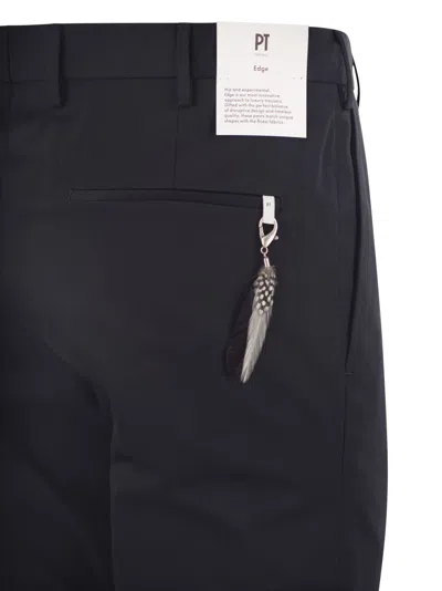 Pt Pantaloni Torino Dieci Cotton Trousers In Navy