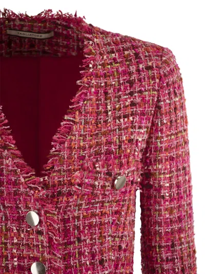 Tagliatore Dharma Tweed Jacket In Magenta