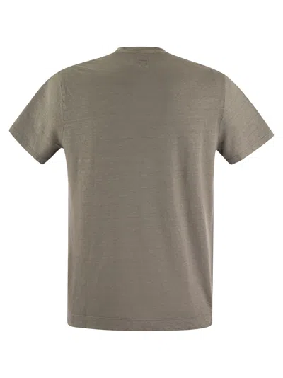 Shop Fedeli Linen Flex T Shirt In Grey