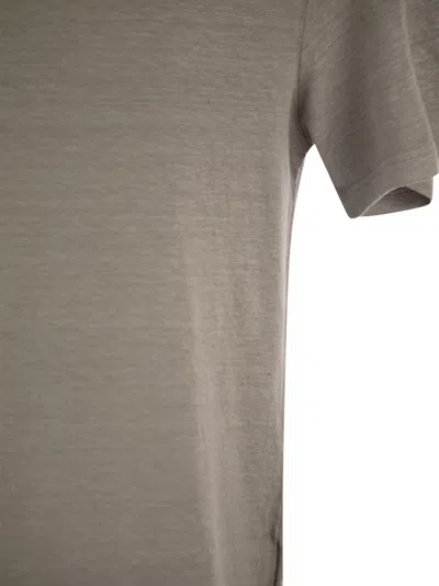 Fedeli Exreme - Linen Flex T-shirt In Grey