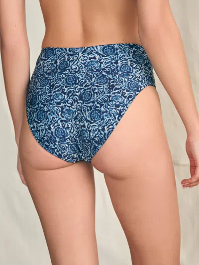 Faherty Nantucket High Waisted Bottom In Navy Imma Floral