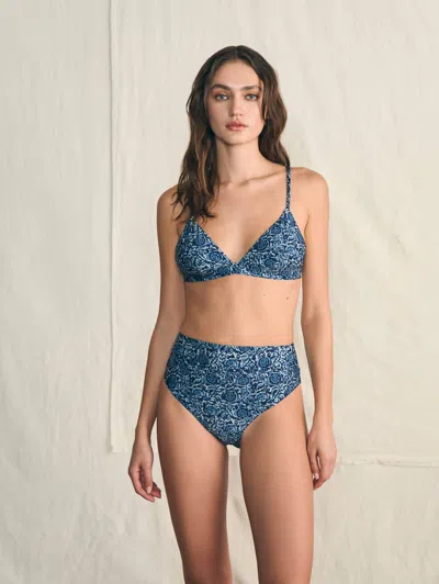 Faherty Nantucket High Waisted Bottom In Navy Imma Floral