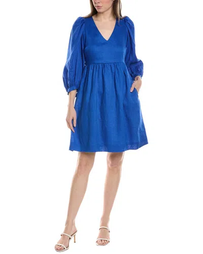 Shop Tyler Boe Eva Linen Shift Dress In Blue