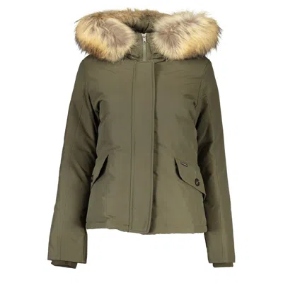 Shop Woolrich Cotton Jackets & Women's Coat In Green
