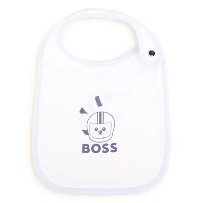 Shop Hugo Boss Baby Boys Blue & White Bibs ( 3-pack )
