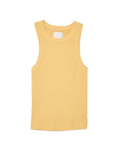 Shop Citizens Of Humanity Isabel Rib Tank Tangelo In Yellow
