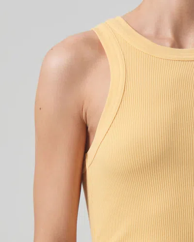 Shop Citizens Of Humanity Isabel Rib Tank Tangelo In Yellow
