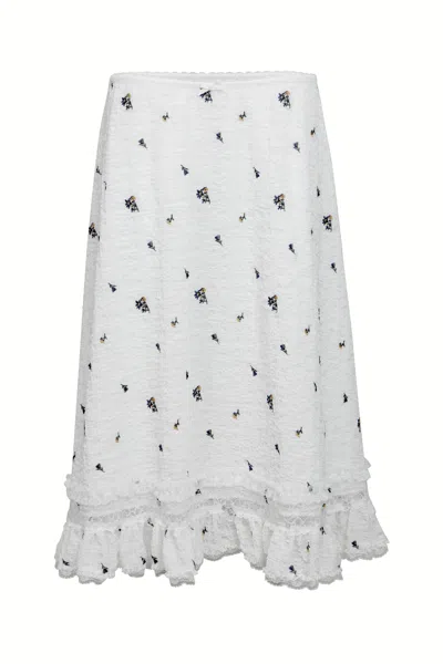 Shop Danielle Guizio Ny Aletta Skirt In White