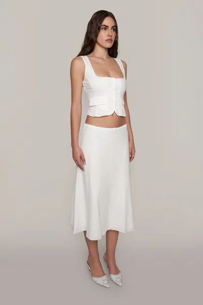 Danielle Guizio Ny Adelina Top In White