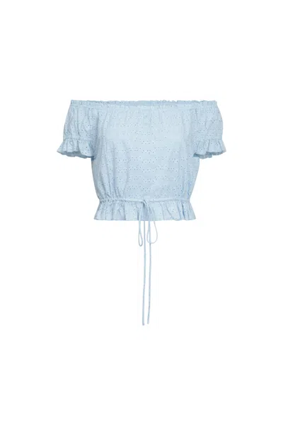 Danielle Guizio Ny Ava Top In Angel Blue