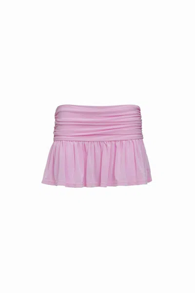 Shop Danielle Guizio Ny Asmara Skirt In Cotton Candy