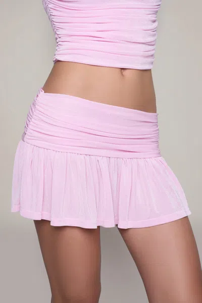 Shop Danielle Guizio Ny Asmara Skirt In Cotton Candy