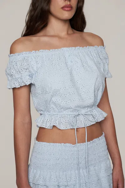 Danielle Guizio Ny Ava Top In Angel Blue