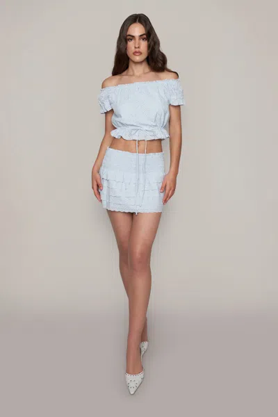 Danielle Guizio Ny Ava Top In Angel Blue