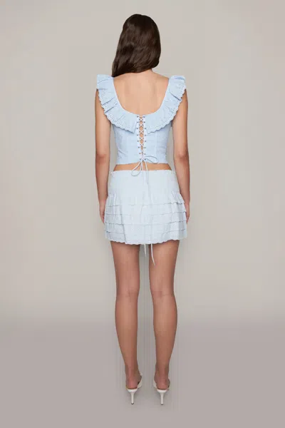 Shop Danielle Guizio Ny Bettina Corset In Angel Blue