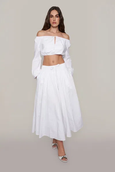 Shop Danielle Guizio Ny Giulia Skirt In White