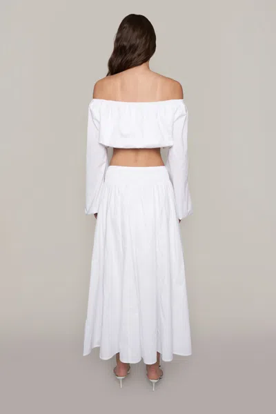 Shop Danielle Guizio Ny Giulia Skirt In White