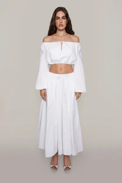 Shop Danielle Guizio Ny Giulia Skirt In White