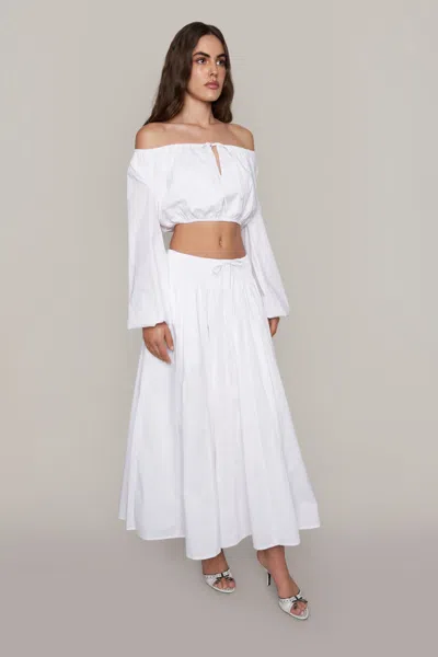 Shop Danielle Guizio Ny Giulia Skirt In White