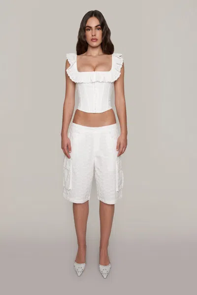 Shop Danielle Guizio Ny Justina Short In White