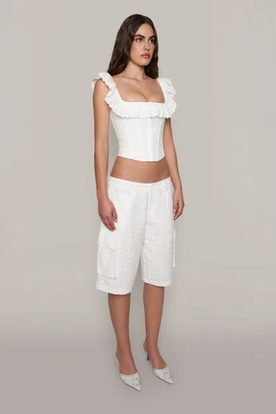 Shop Danielle Guizio Ny Justina Short In White