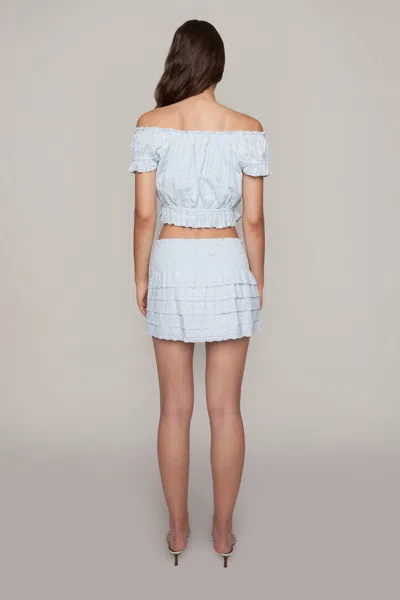 Danielle Guizio Ny Lucinda Mini Skirt In Angel Blue