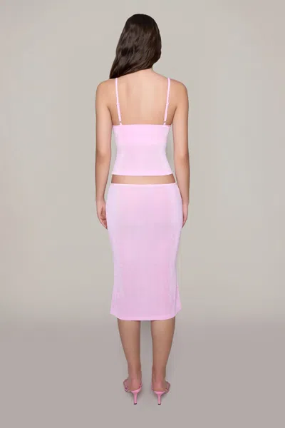 Danielle Guizio Ny Selene Midi Skirt In Cotton Candy