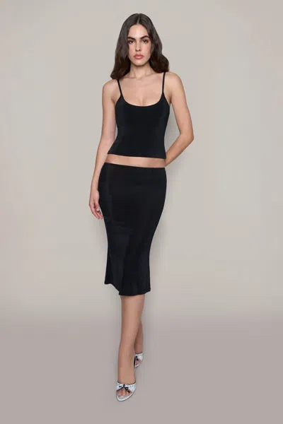 Shop Danielle Guizio Ny Selene Midi Skirt In Black