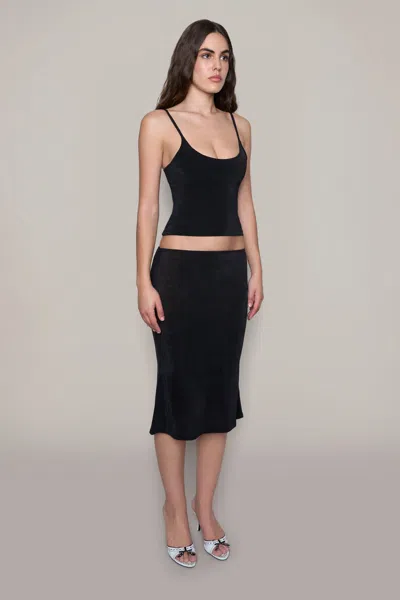 Danielle Guizio Ny Selene Midi Skirt In Black