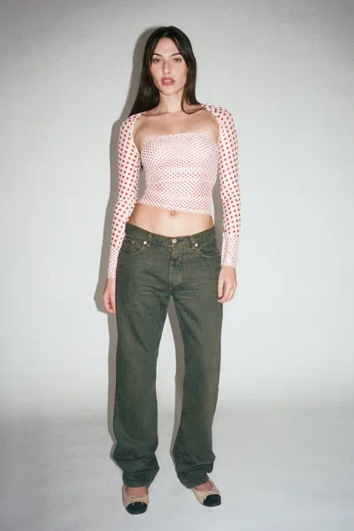 Pf24 Iris Top In White Polka Dot