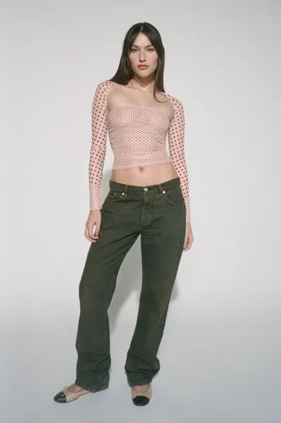 Pf24 Iris Top In White Polka Dot