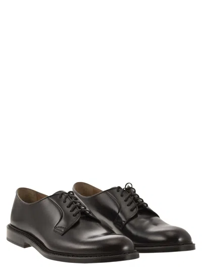 Doucal's Man Lace-up Shoes Midnight Blue Size 6.5 Soft Leather