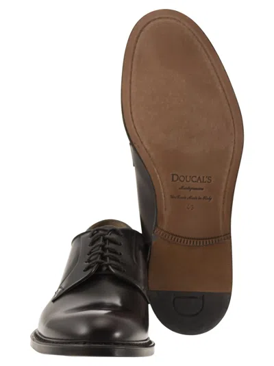 Doucal's Man Lace-up Shoes Midnight Blue Size 6.5 Soft Leather