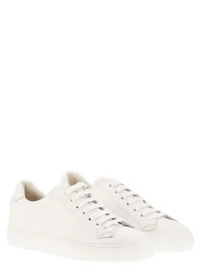 Shop Doucal's Smooth Leather Trainers