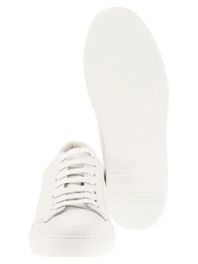 Shop Doucal's Smooth Leather Trainers